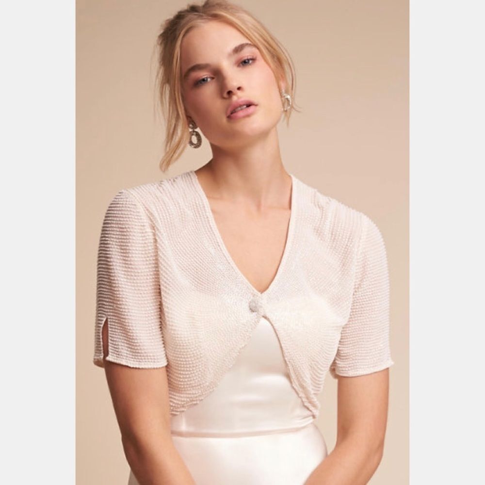 BHLDN Lotus Thread Valencia Silk Beaded Jacket